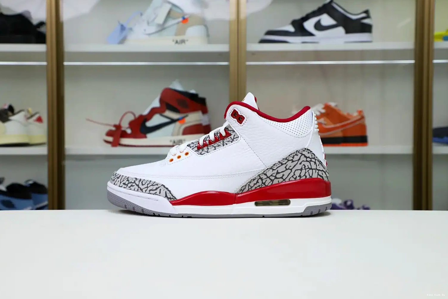 Cardinal  Red(CT8532-126） Air Jordan Retro 3 Kimikick 0627